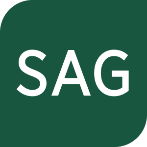 Green square with the letters SAG – Sierra Advisory Group logo